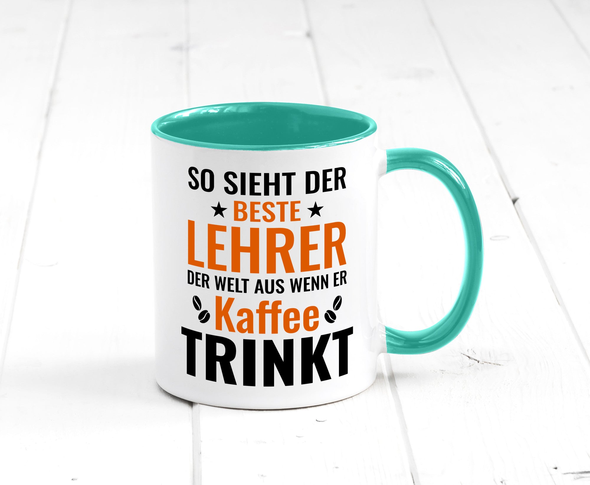 Kaffee trinkt: Lehrer | Schule Beruf Schüler Geschenk Arbeit Kollegen Büro