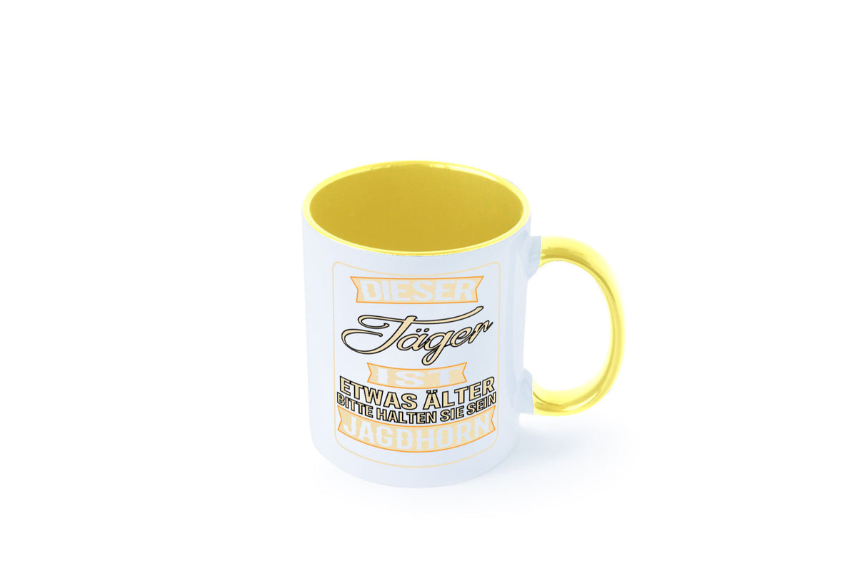 Dieser Jäger ist etwas Älter halten sie sein Jagthorn lustiger Spruch Geschenk Tasse
