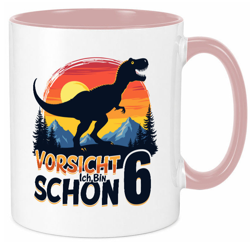 6. Geburtstag | 6 Jahre Dinosaurier Geschenkidee Humor Tasse