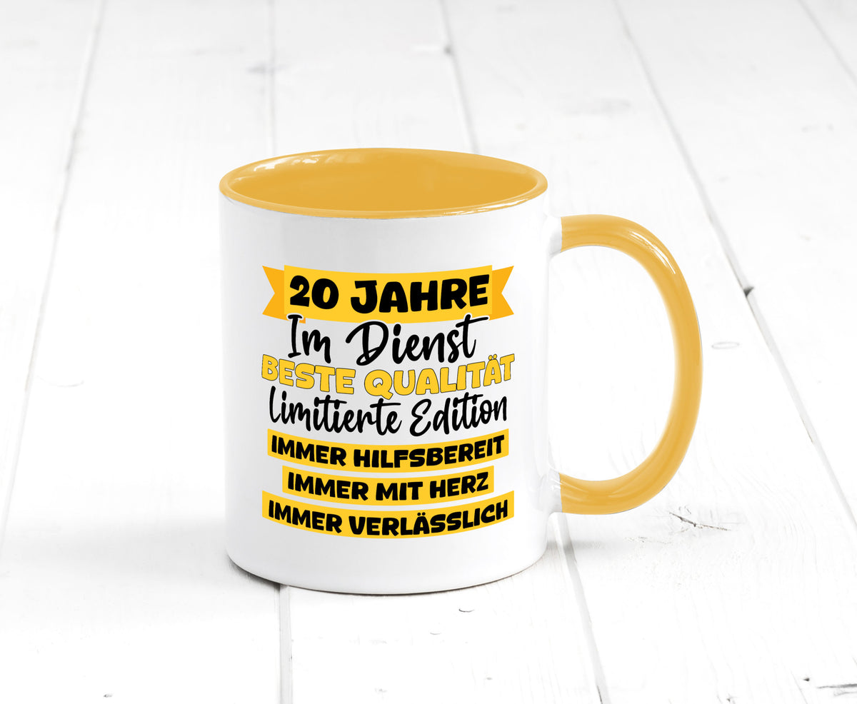 20 Jahre im Dienst | Jubiläum Arbeit v8 Geschenkidee Kollegen Büro Humor Tasse