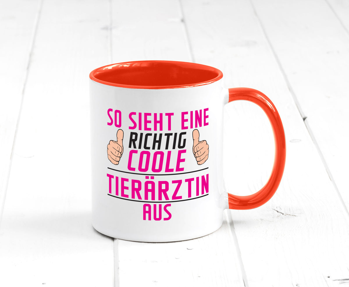 Richtig Coole Tierärztin | Mediziner Tiermedizin lustig Tierliebhaber Humor Tasse