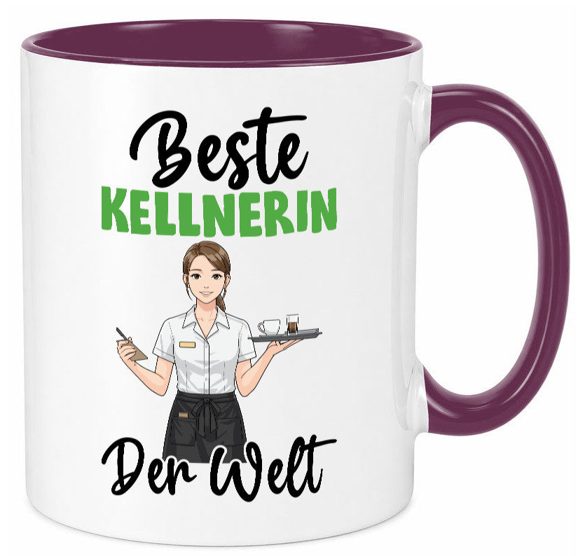 Beste Kellnerin | Beruf kellnern Bedienung v2 Humor Arbeit Kollegen Büro Tasse