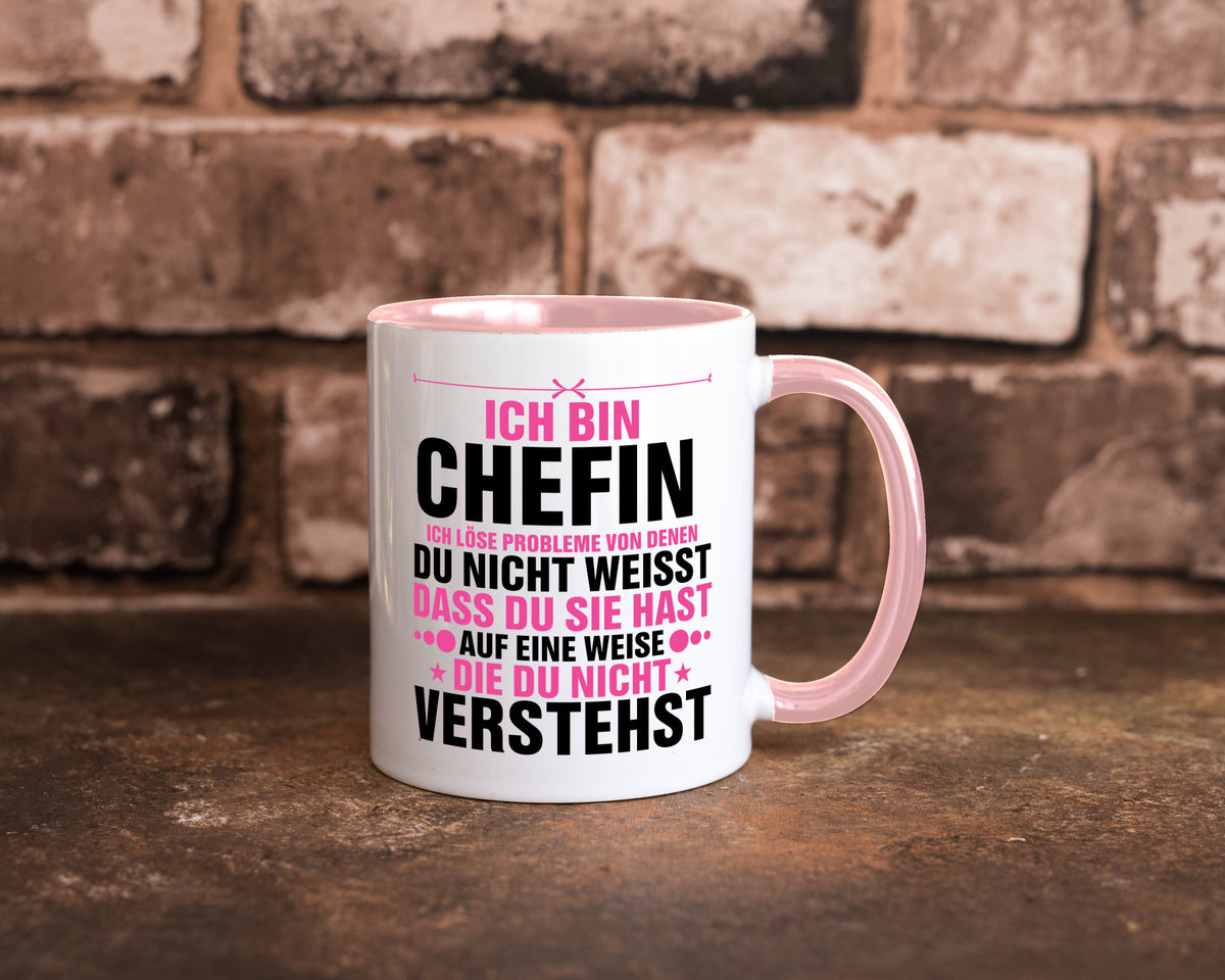 Löse Probleme: Chefin | Führungskraft Vorgesetzte lustiger Spruch Geschenk Tasse