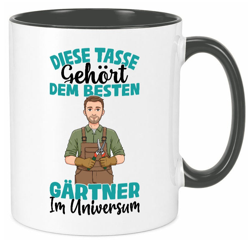 Im Universum: Gärtner | Gartenbau Geschenkidee Humor Tasse