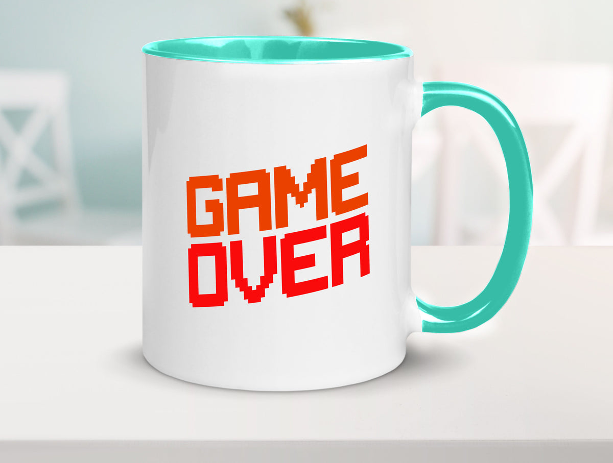 Game Over | Gamer Zocker Retro PC Nerd Pixel Geschenkidee Humor Tasse