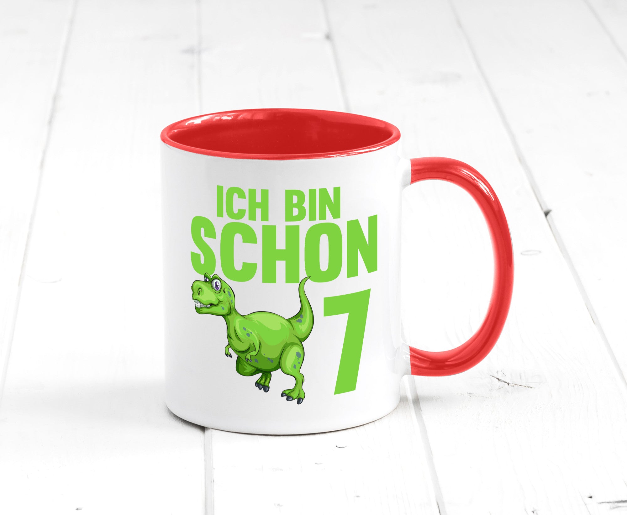 7. Geburtstag | 7 Jahre Dino Dinosaurier Humor Geschenkidee Tasse