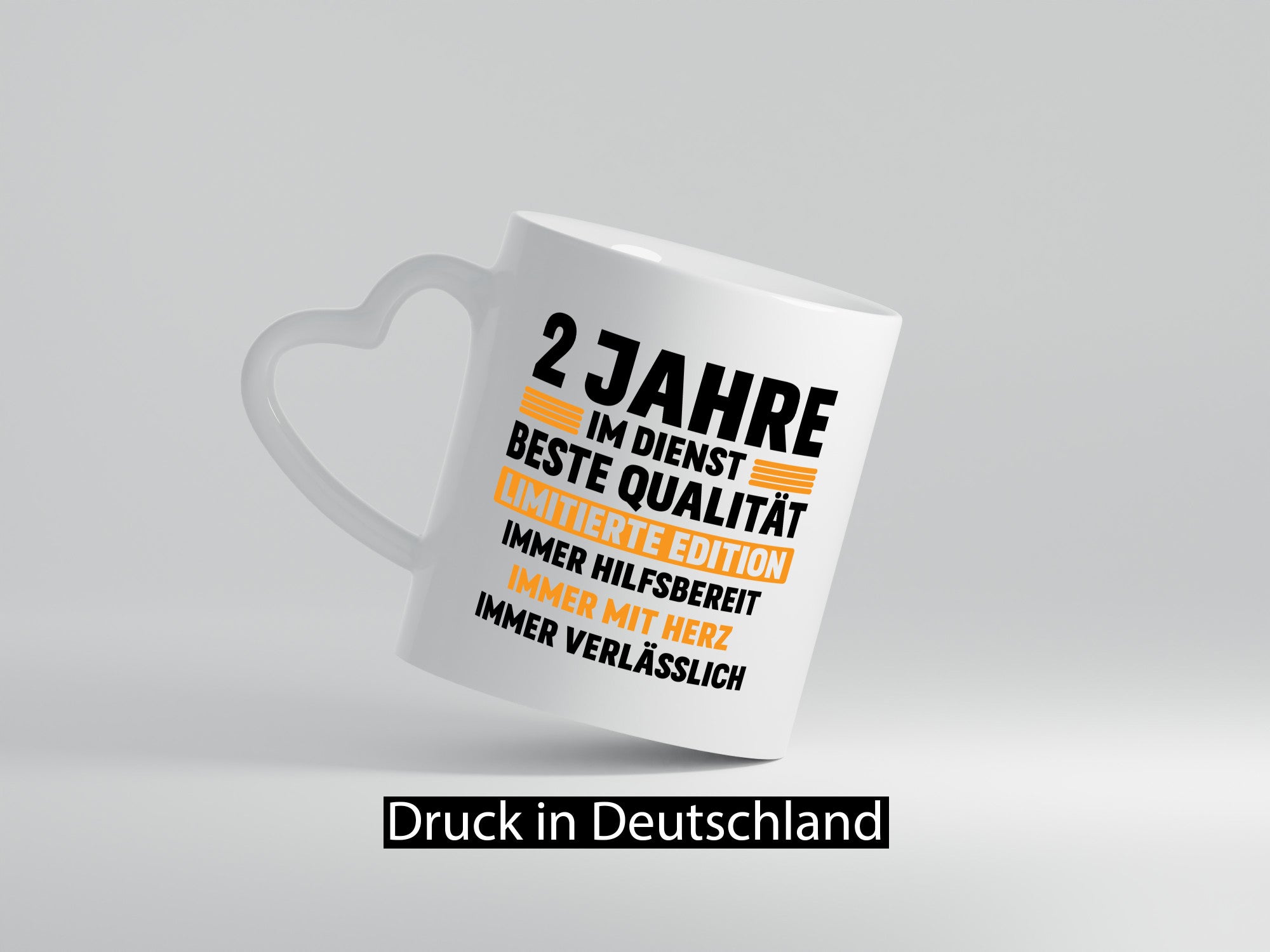 2 Jahre im Dienst | Jubiläum Arbeit Humor Kollegen Büro Geschenkidee Tasse