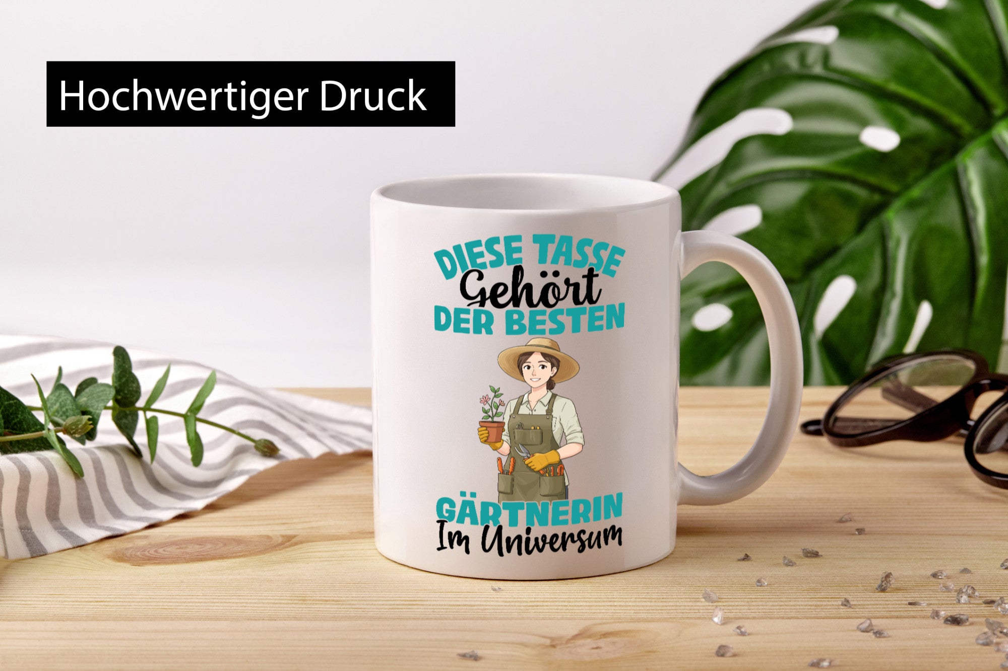 Im Universum: Gärtnerin | Gartenbau Humor Geschenkidee Tasse