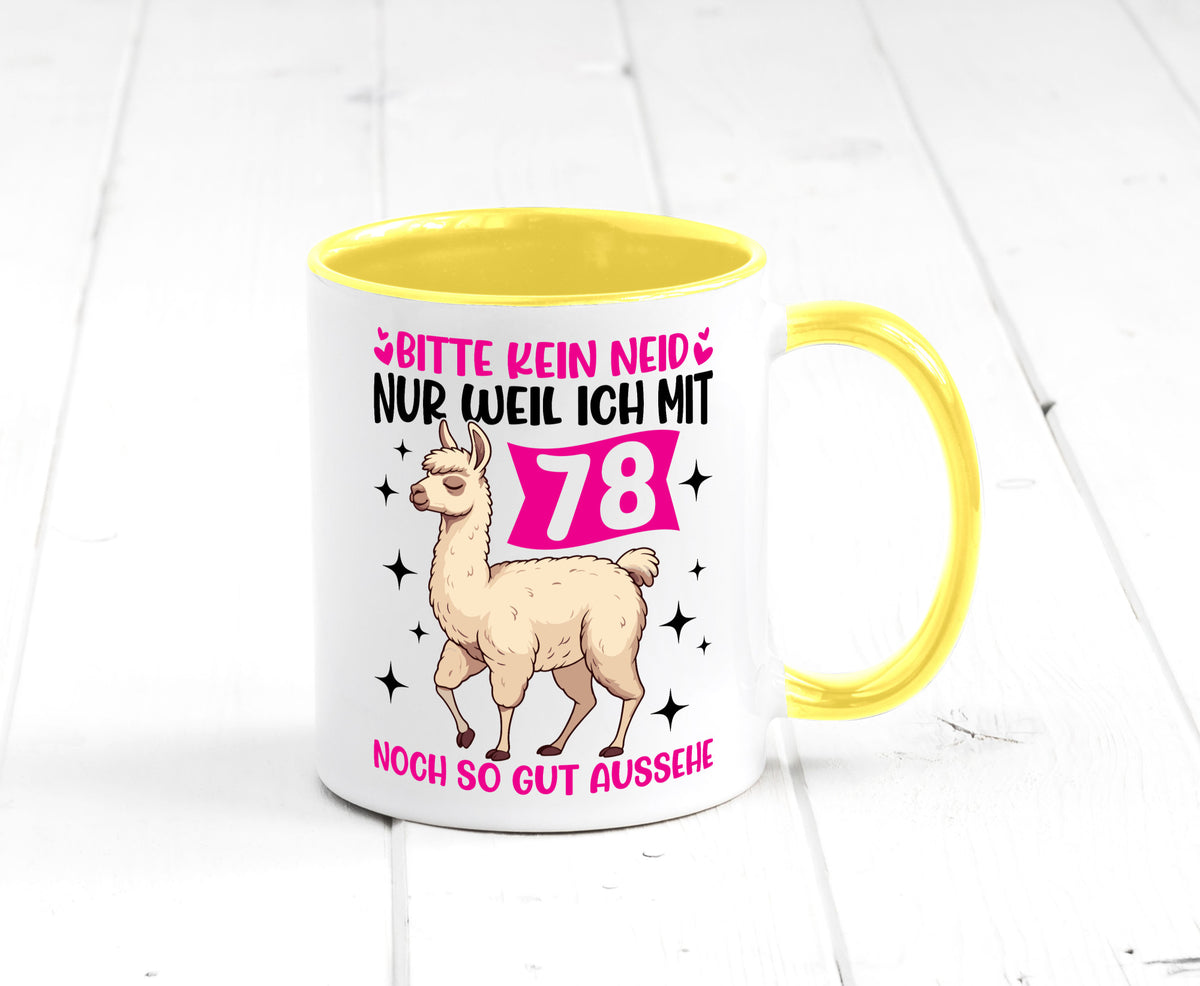 78. Geburtstag | 78 Jahre Lama gut aussehen Geschenk Geschenkidee lustiger Tasse