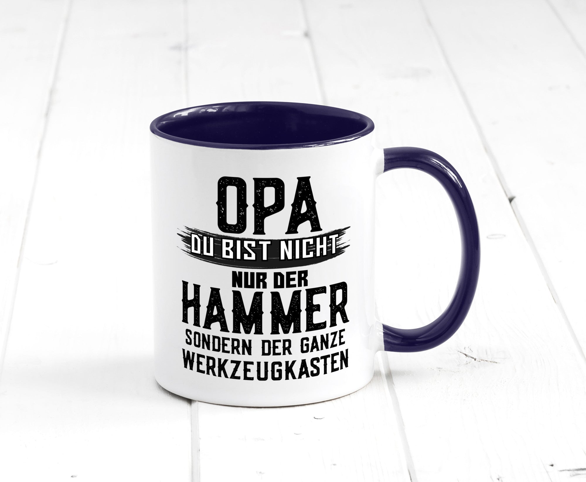 Opa ist der Hammer | Großvater Tasse Werkzeugkasten lustig Familie Geschenkidee