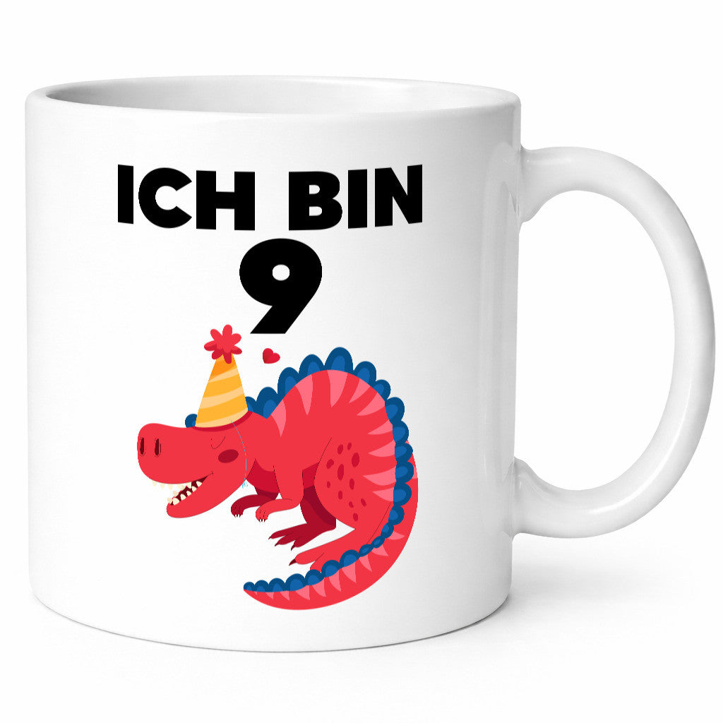 9. Geburtstag | Dino Dinosaurier 9 Jahre Geschenk Geschenkidee lustiger Spruch Tasse