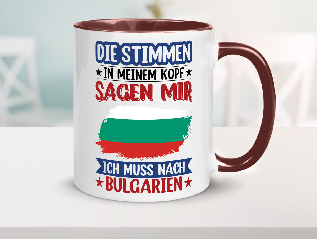 Bulgarien | Urlaub Stimmen in meinem Kopf Traumland Humor Geschenkidee Tasse