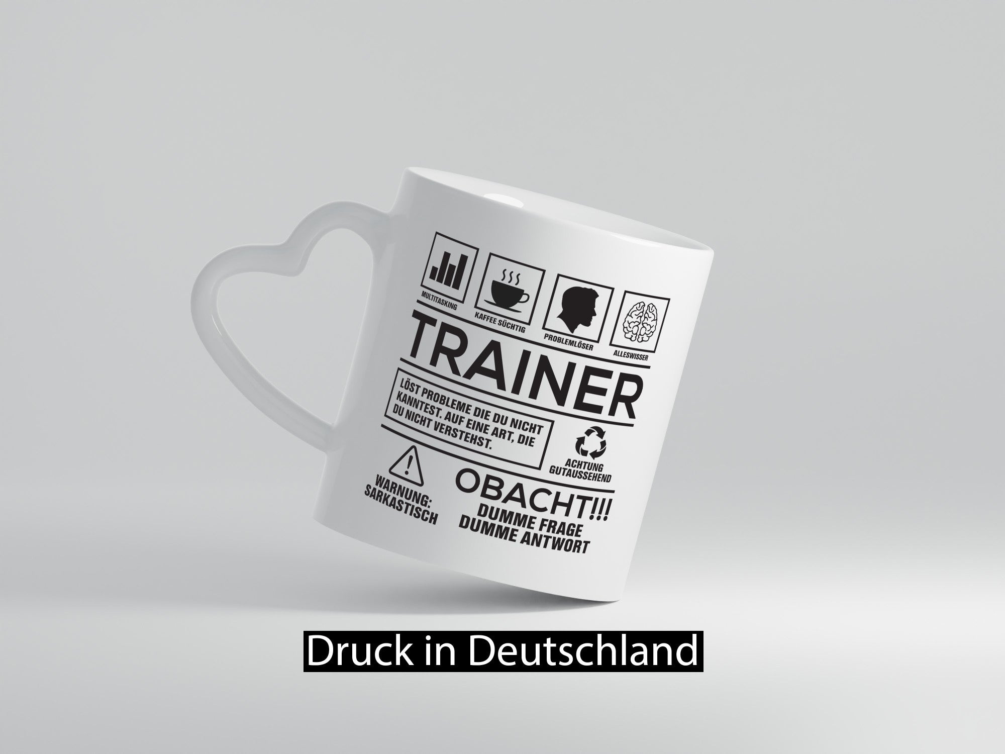 Achtung Probleme Trainer | Verein Sport lustig Humor Geschenkidee Geschenk Tasse