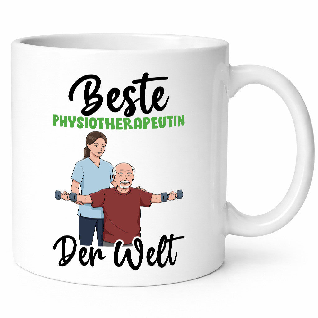Beste Physiotherapeutin v3 lustig Humor Geschenkidee Geschenk Tasse