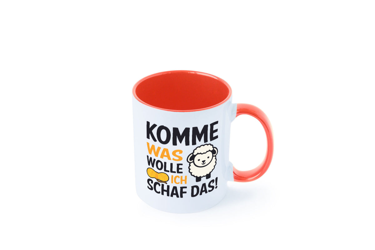 Komme was wolle, ich schaf das | Wolle Humor Geschenkidee Tasse
