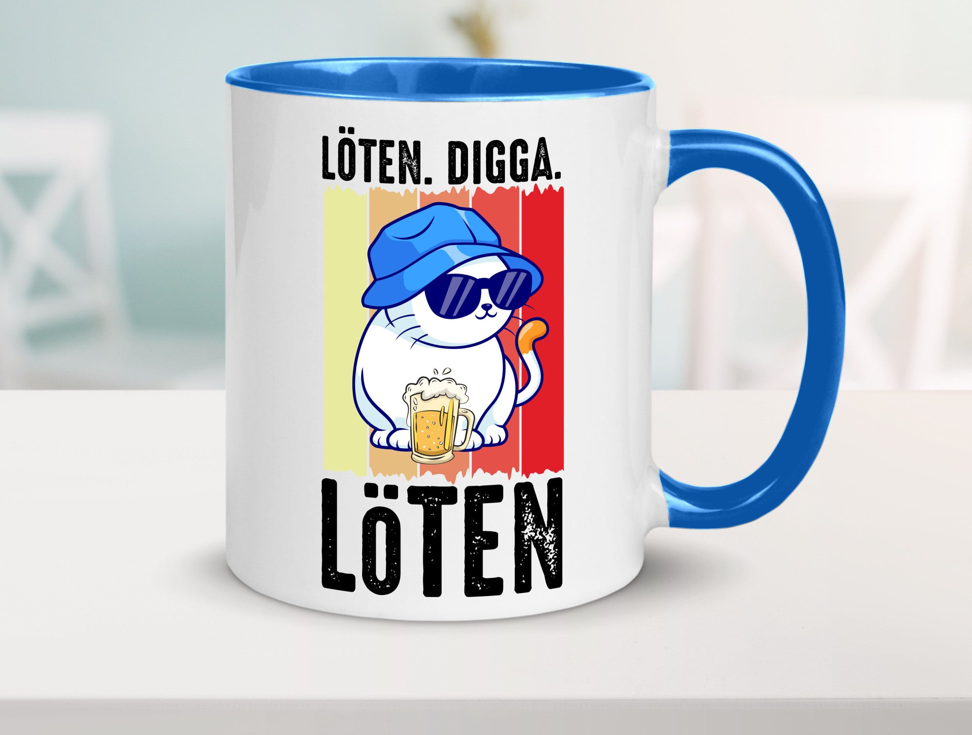 Löten Digga | Katze mit Bier Bierkatze Geschenk Tierliebhaber Humor lustiger