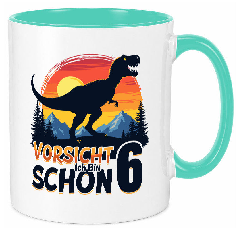 6. Geburtstag | 6 Jahre Dinosaurier Geschenkidee Humor Tasse