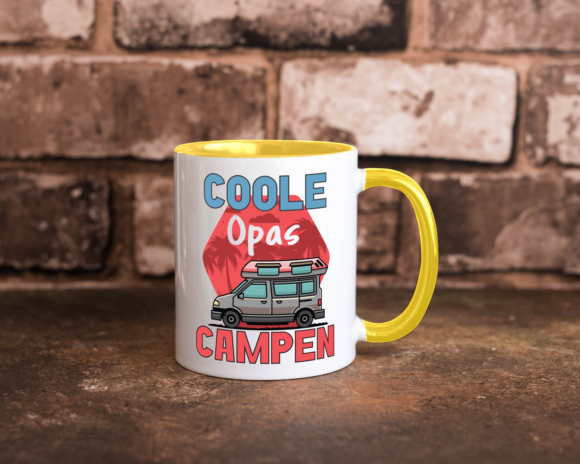 Coole Opas campen | Campingwagen Palmen Geschenk Familie Geschenkidee lustiger
