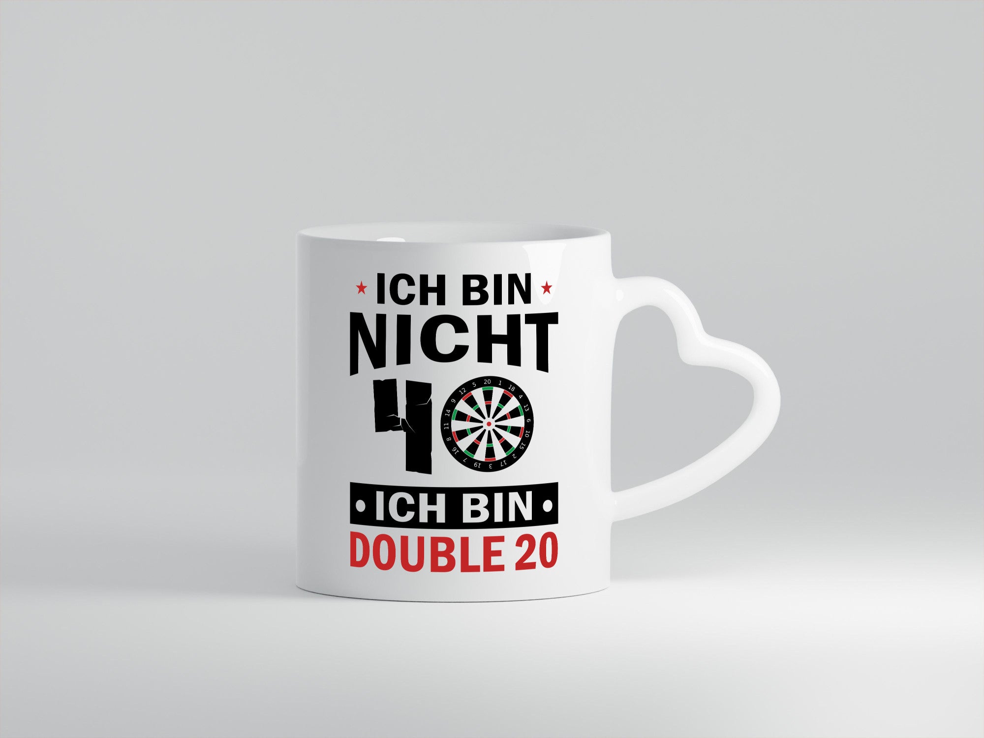 Ich bin nicht 40 Double 20 | Dart Spieler Geschenkidee Humor Tasse