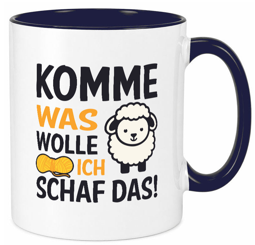 Komme was wolle, ich schaf das | Wolle Humor Geschenkidee Tasse