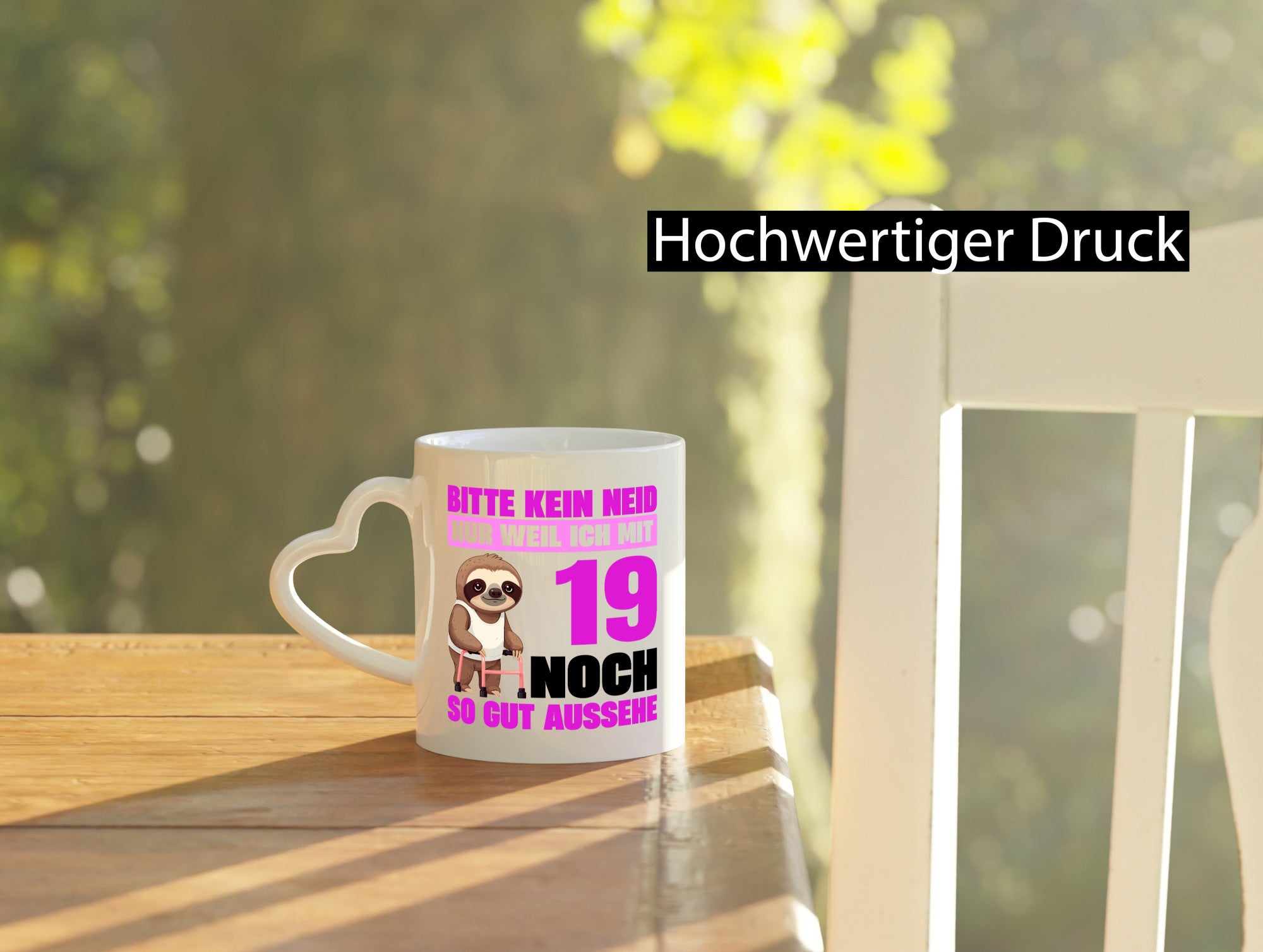19. Geburtstag | Bitte kein neid Faultier 19 Jahre lustiger Spruch Geschenk