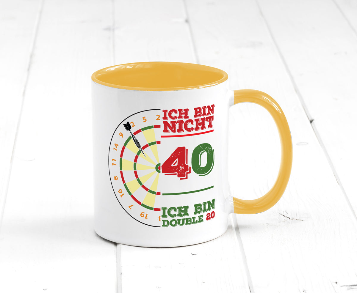 Ich bin nicht 40 double 80 | Dart spieler Geschenkidee Humor Tasse