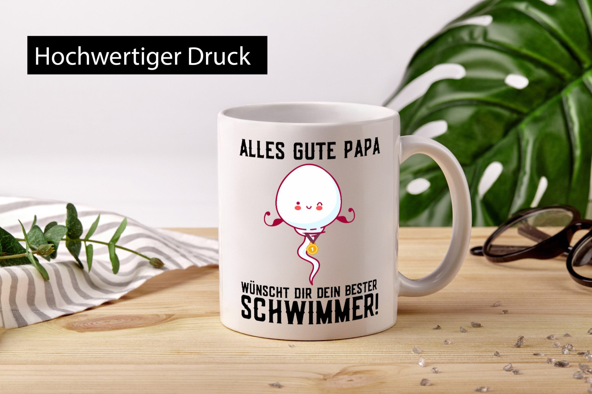 Alles Gute Papa | Vatertag Bester Schwimmer Medaille lustig Familie