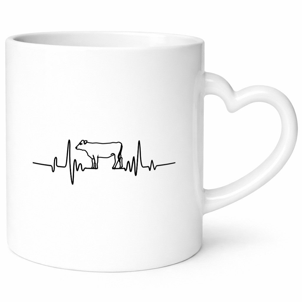 Kuh Herzschlag | Bauer Kühe Landwirt Tier Humor Tierliebhaber Geschenkidee Tasse