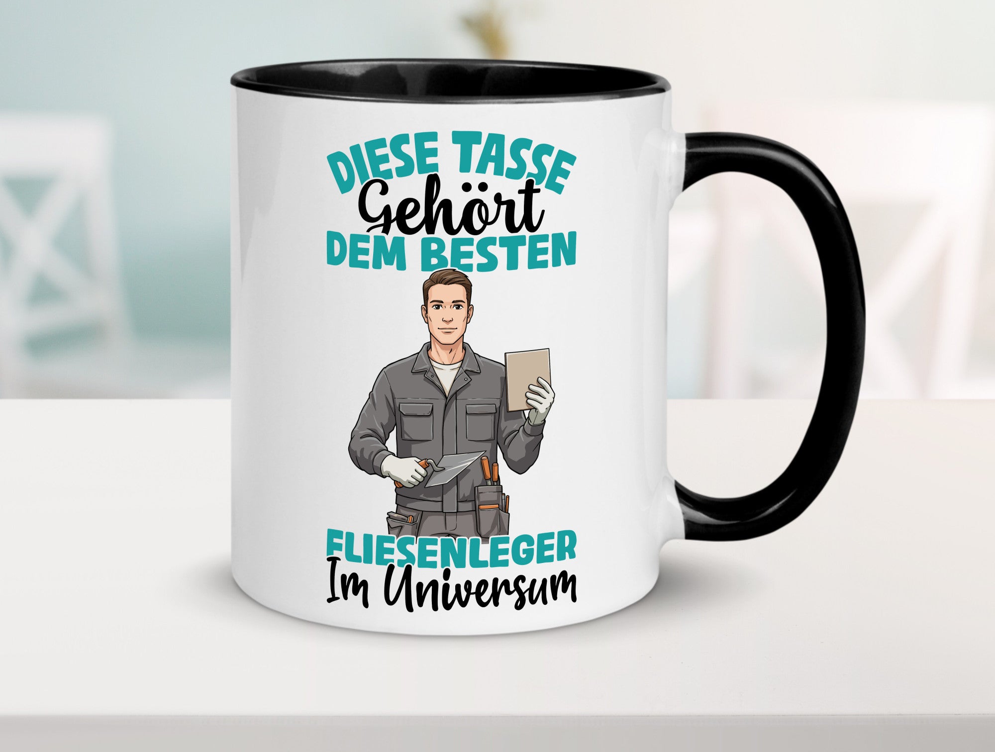 Im Universum: Fliesenleger | Fliesenlegen Bau Geschenk Humor Geschenkidee