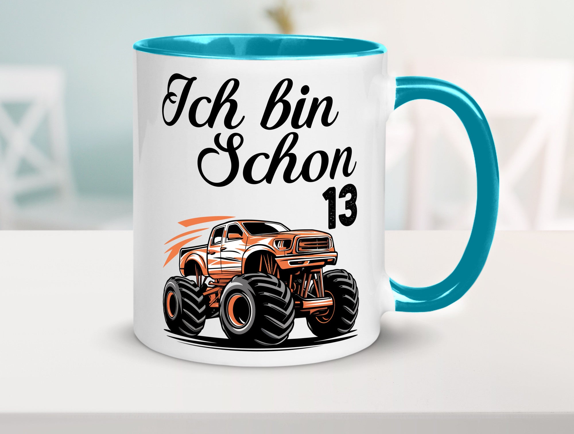 13. Geburtstag | Monster truck 13 Jahre Geschenkidee Humor Tasse