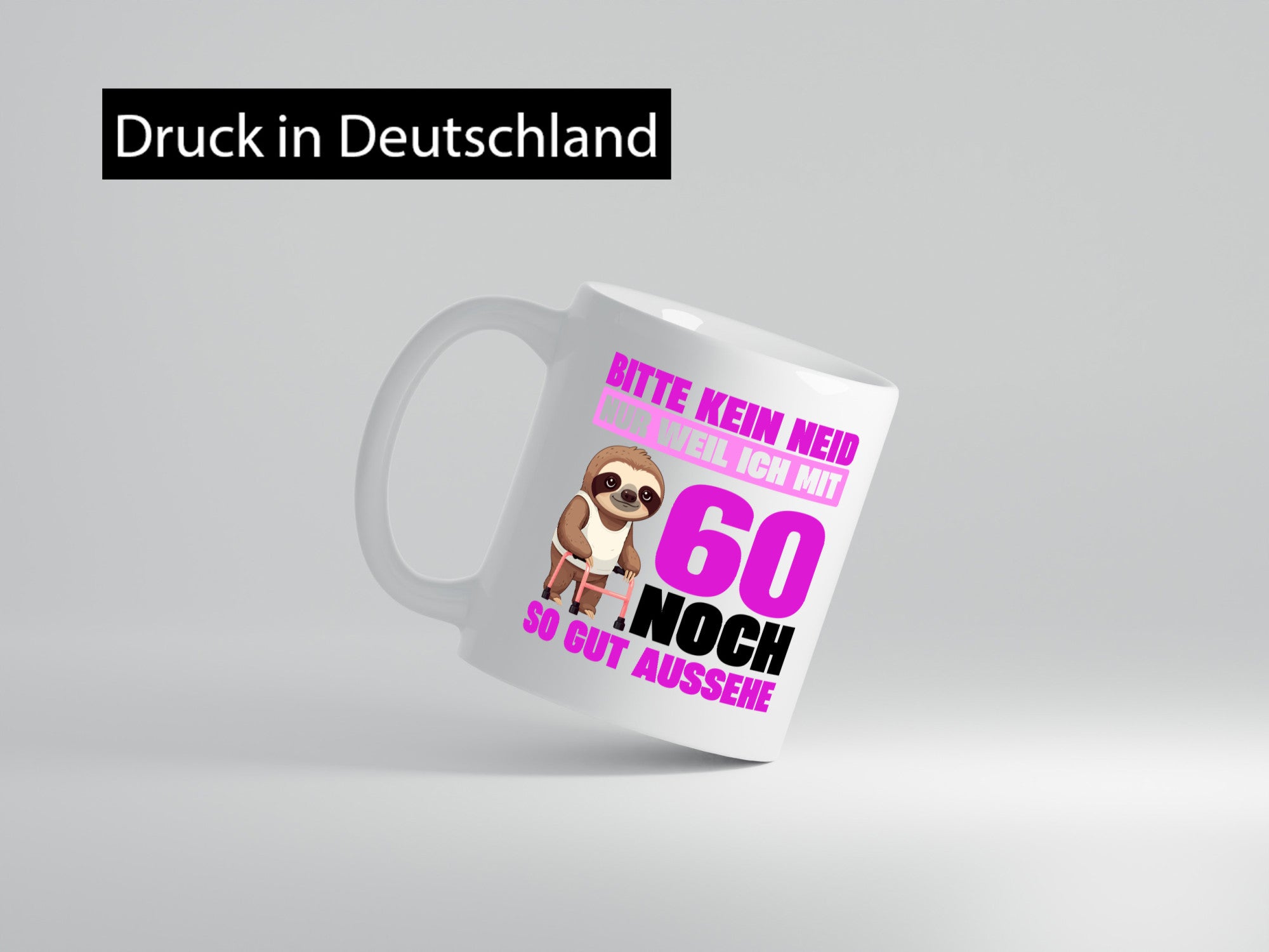 60. Geburtstag | Bitte kein neid Faultier 60 Jahre v2 Geschenk Geschenkidee