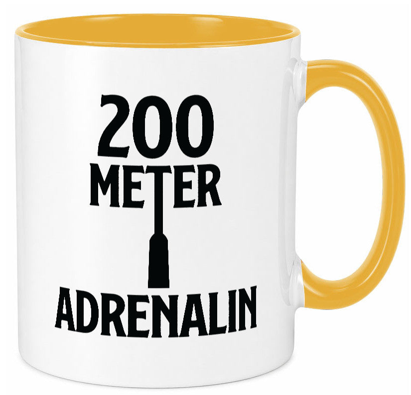 200 Meter Adrenalin v2 lustig Humor Geschenkidee Geschenk Tasse