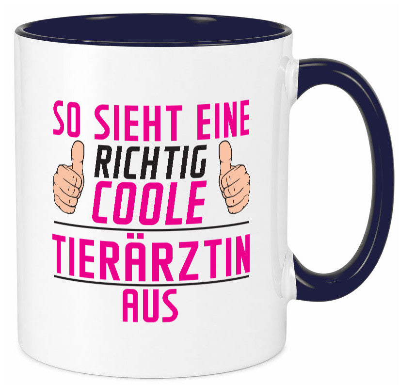 Richtig Coole Tierärztin | Mediziner Tiermedizin lustig Tierliebhaber Humor Tasse
