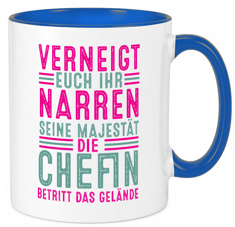 Verneigt euch: Chefin | Führungskraft Vorgesetzte v2 Humor Arbeit Kollegen Büro Tasse