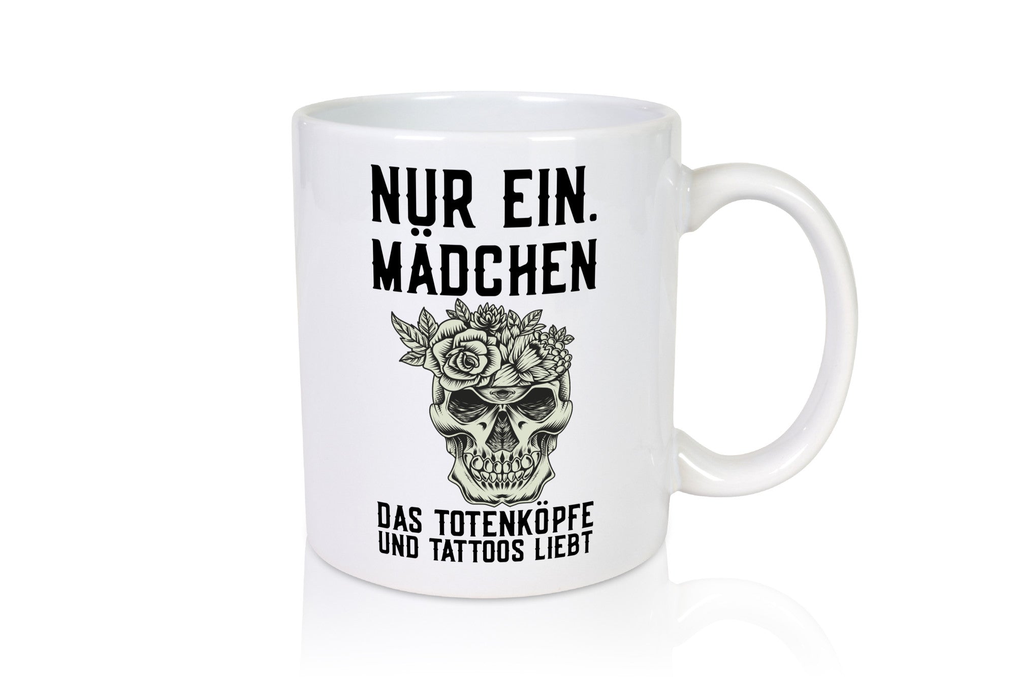 Mädchen |Tattoos und Totenköpfe | Tätowieren Rockabilly Humor Geschenkidee Tasse