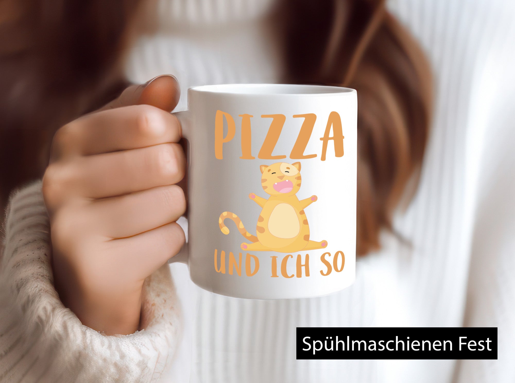 Pizza und ich so Geschenk Humor Geschenkidee lustiger Spruch Tasse