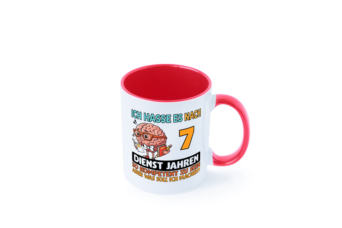 7 Dienstjahre | Arbeit Kompetent lustig Kollegen Büro Geschenk Tasse