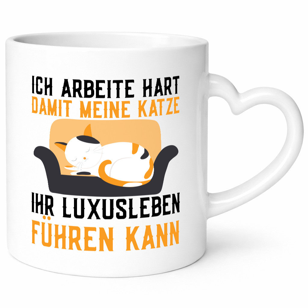 Ich arbeite hart | Luxusleben Humor Katzenliebhaber Geschenkidee Arbeit