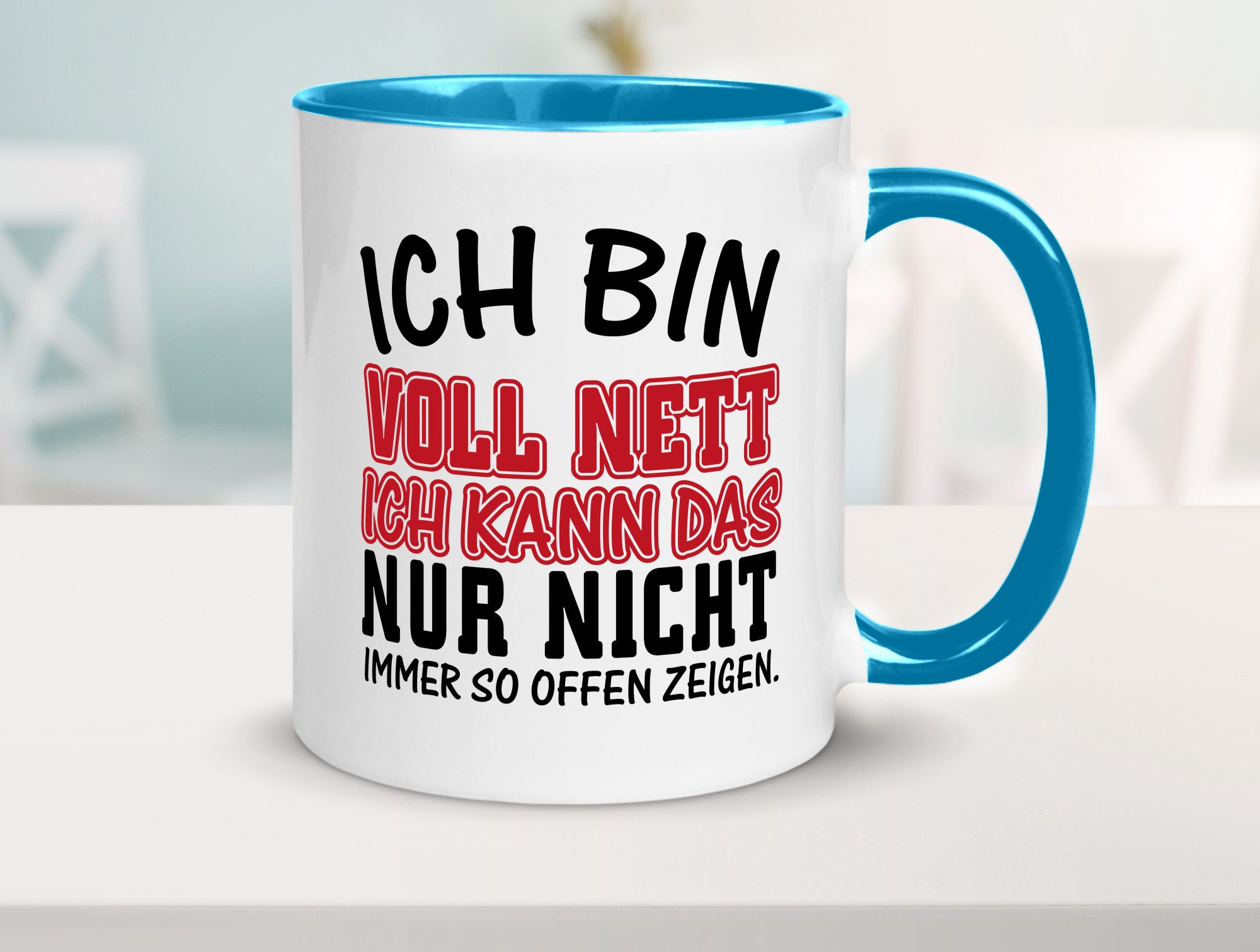 Ich bin voll nett Geschenkidee Humor Tasse