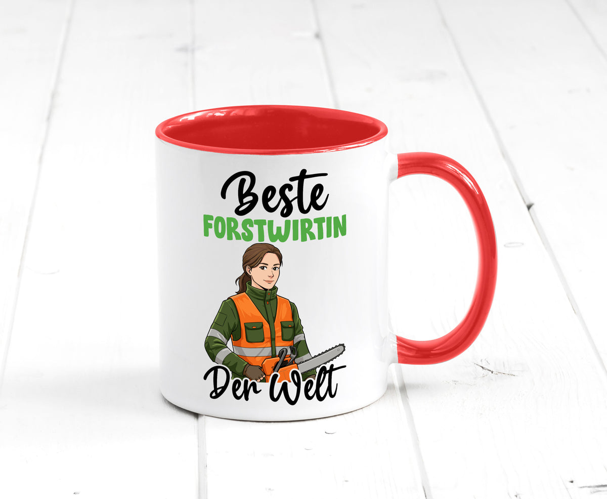 Beste Forstwirtin | Forst Wirtin v2 lustig Humor Geschenkidee Geschenk Tasse
