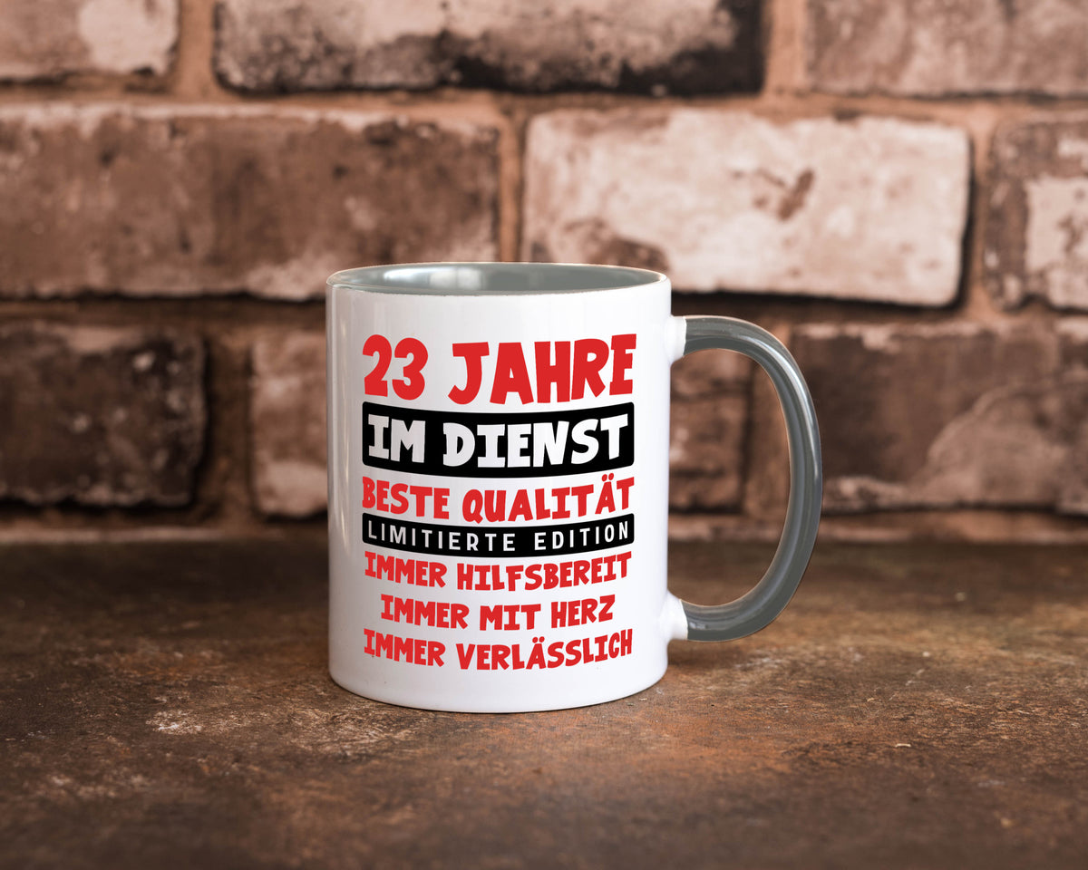 23 Jahre im Dienst | Jubiläum Arbeit v9 Humor Kollegen Büro Geschenkidee Tasse
