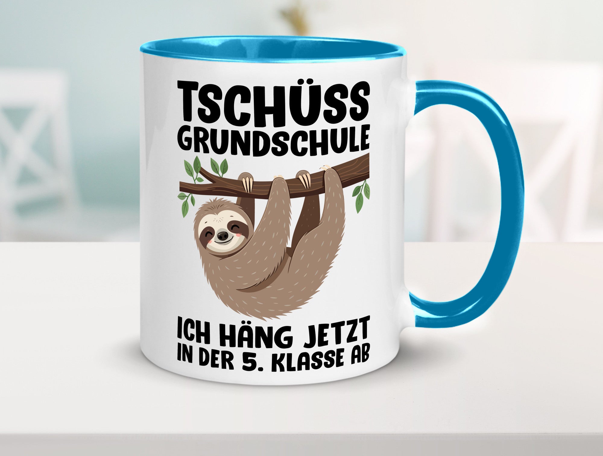 Tschüss Grundschule ich häng jetzt in der 5. Klasse ab Humor Geschenkidee Tasse
