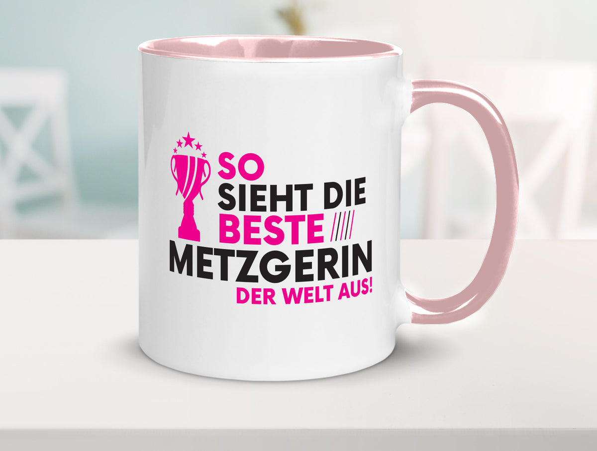 Die Weltbeste Metzgerin | Fleischerin lustig Humor Geschenkidee Geschenk Tasse