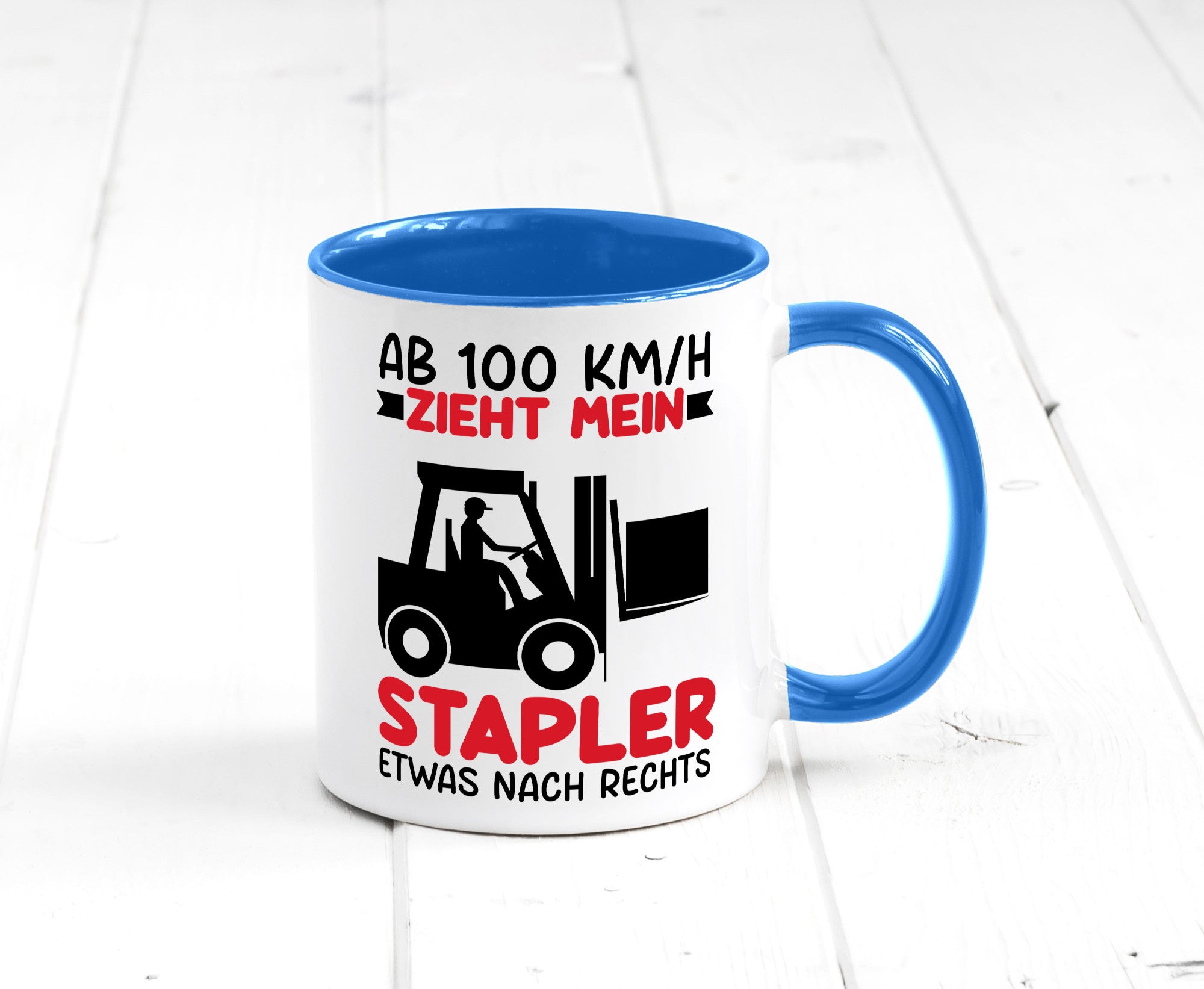 Stapler zieht nach Rechts | Staplerfahrer Arbeit Geschenkidee Kollegen Büro