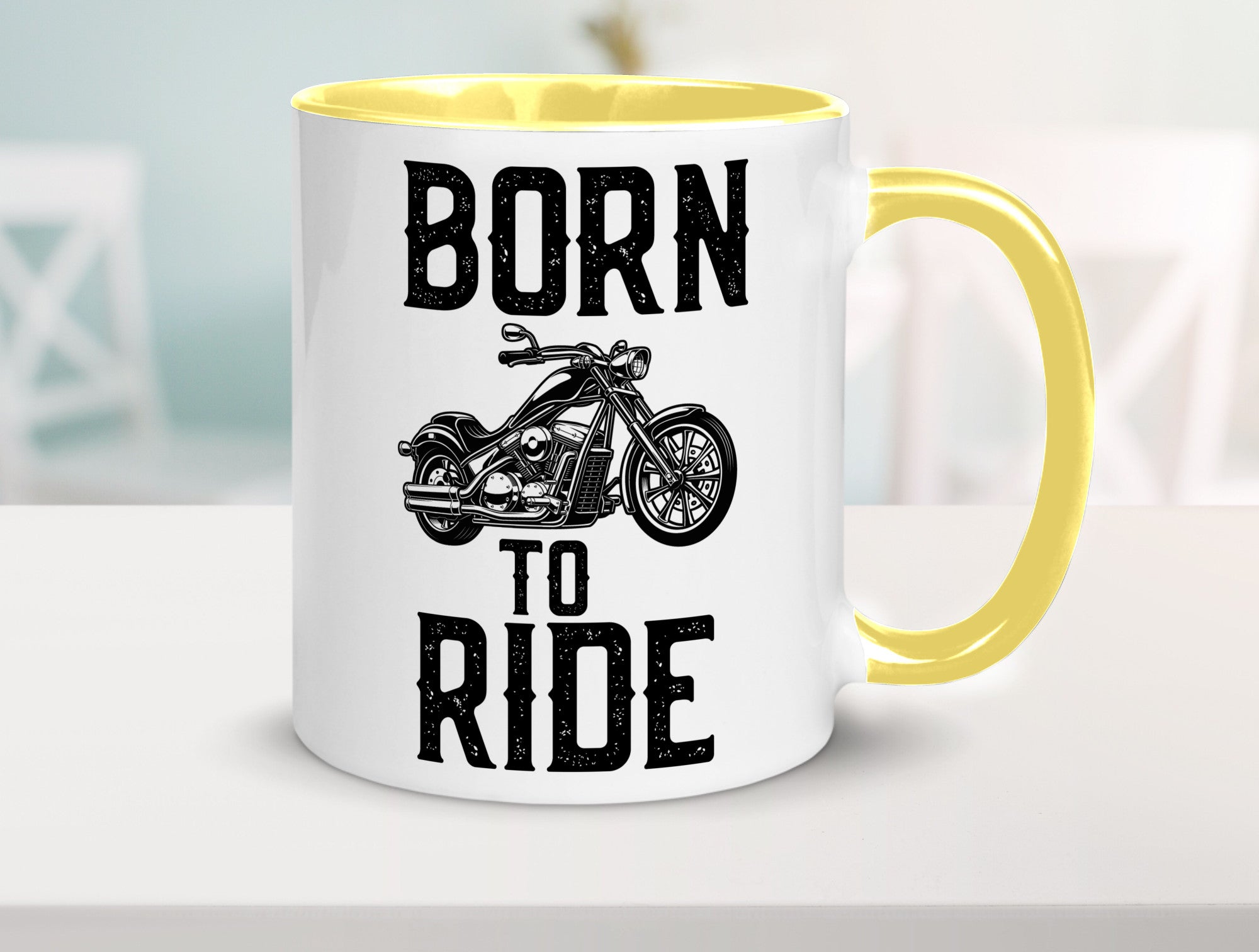 Born to ride | Biker Tasse Motorradfahrer Motorrad lustiger Spruch Geschenk