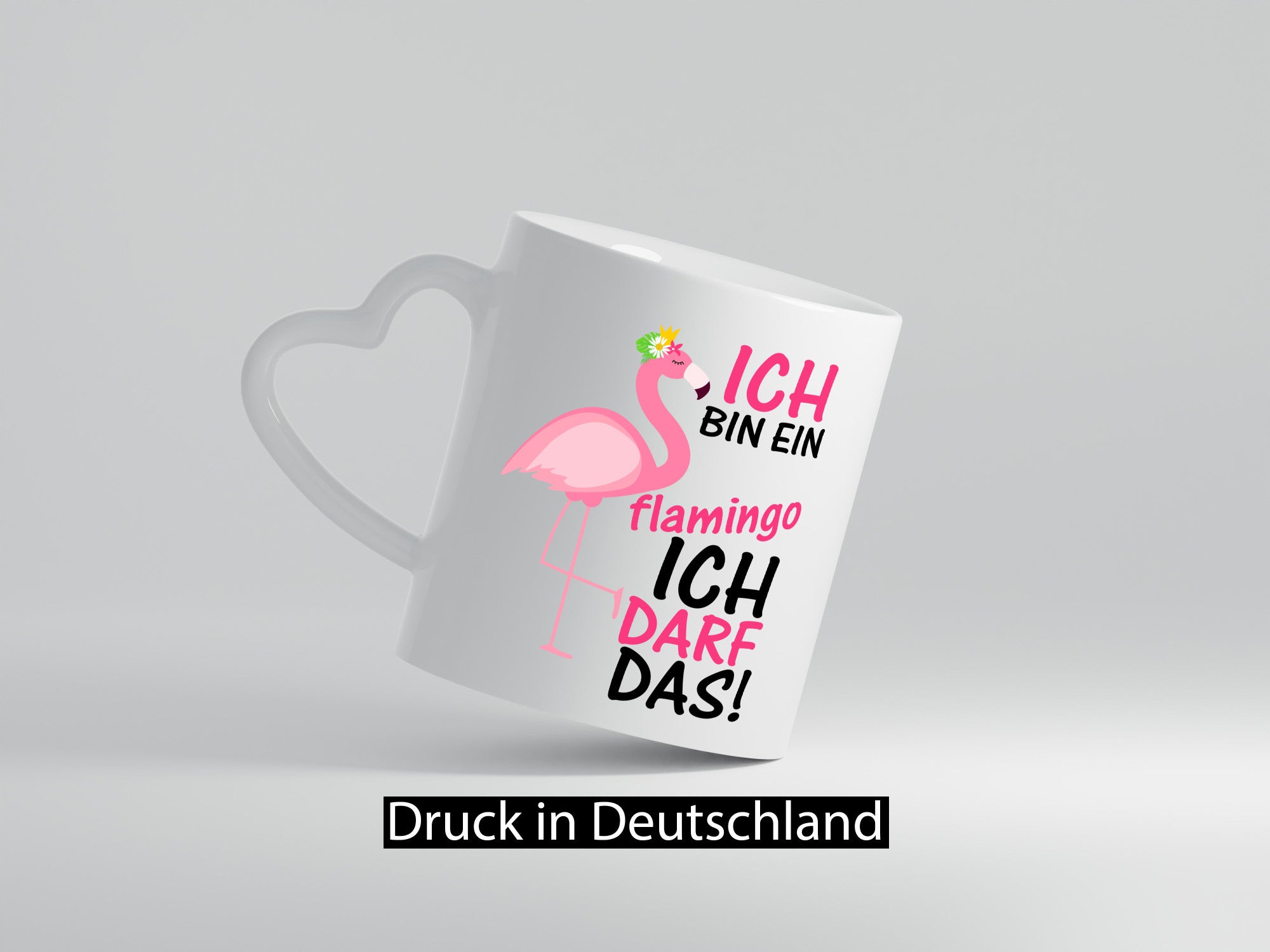 Ich bin ein Flamingo | Tier-Comic lustiger Spruch Blume Geschenk Tierliebhaber