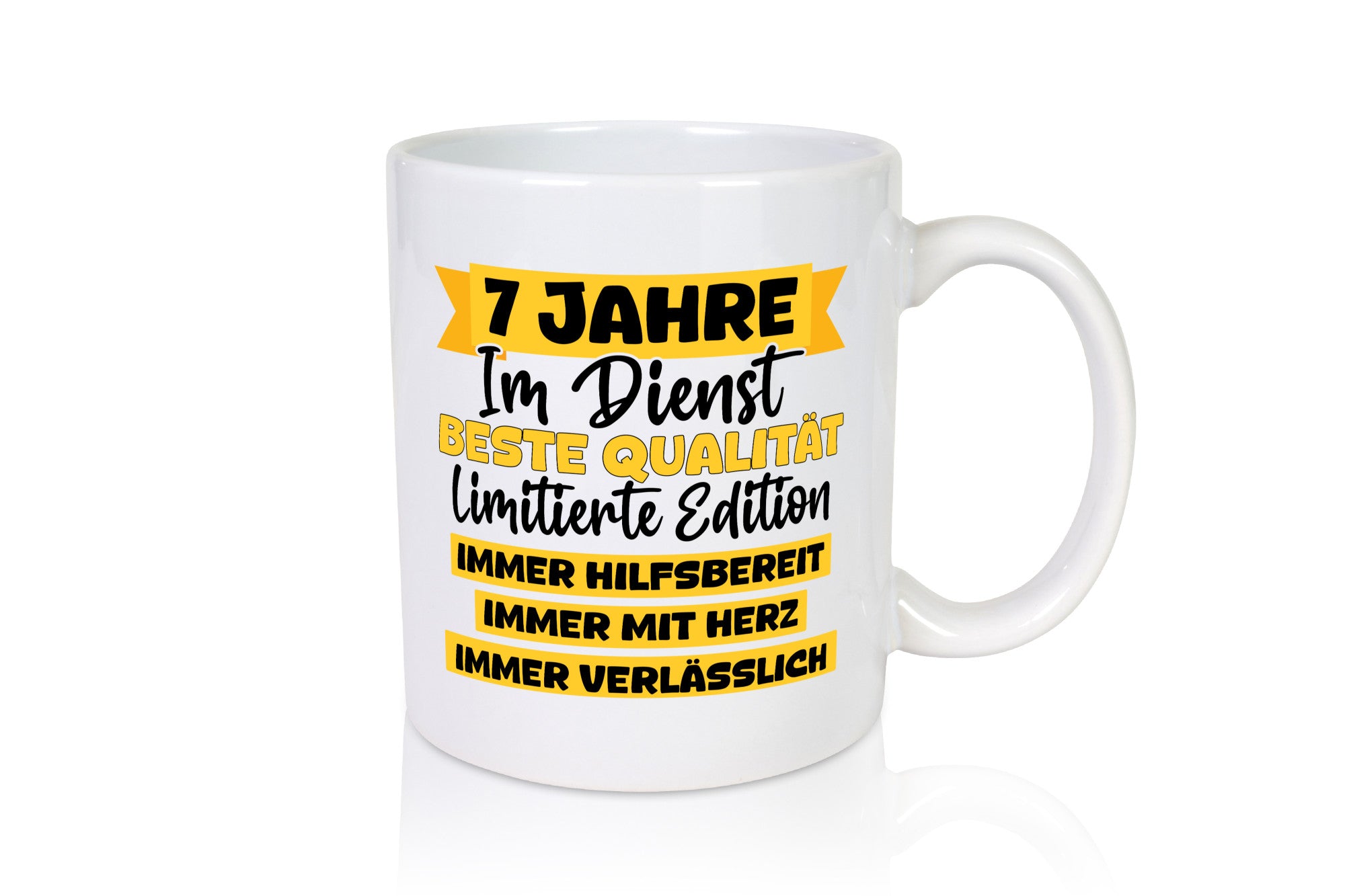 7 Jahre im Dienst | Jubiläum Arbeit v8 Geschenk Kollegen Büro lustiger Spruch