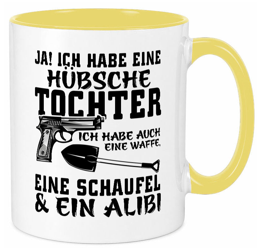Hübsche Tochter Geschenk Familie Geschenkidee lustiger Spruch Tasse