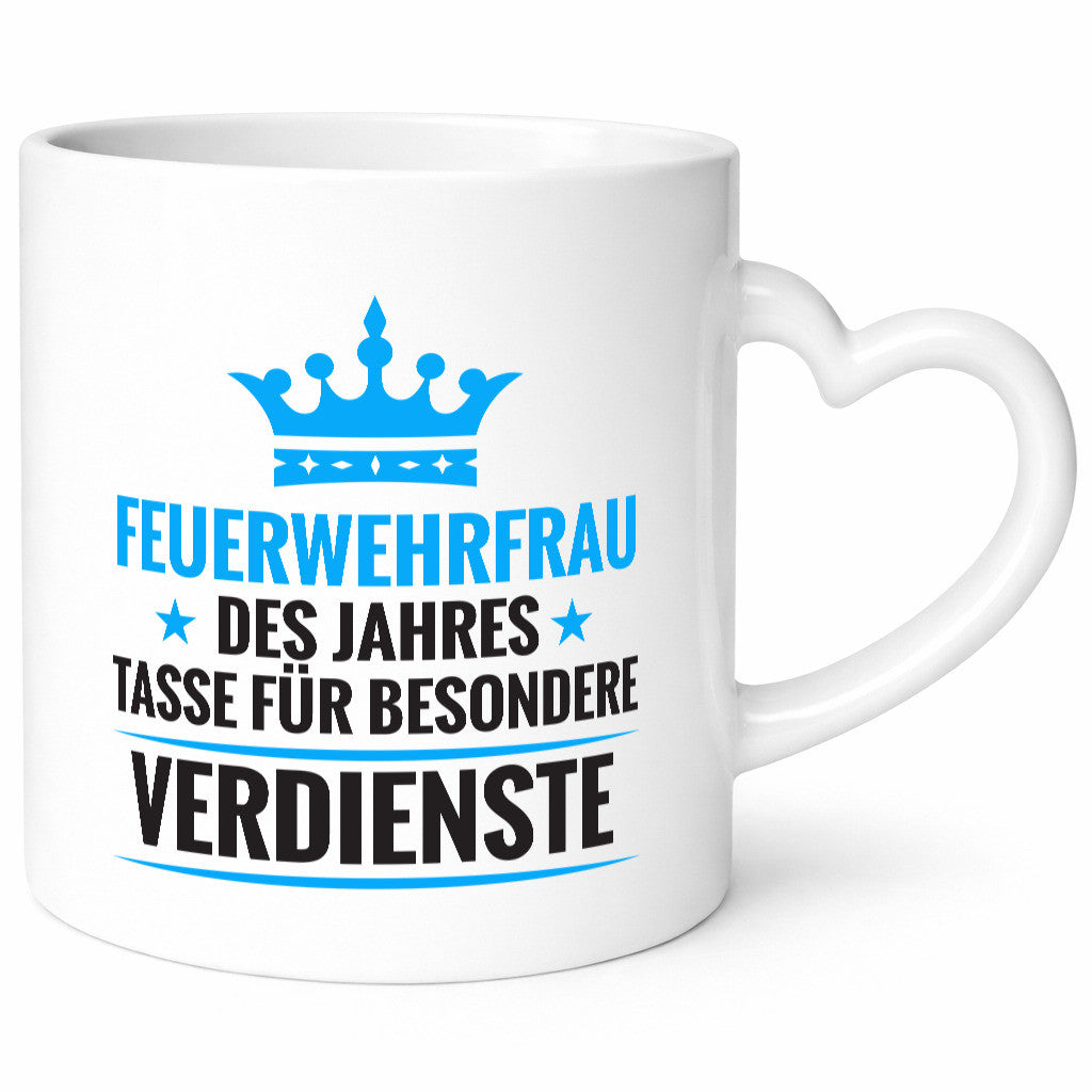 Besonderer Verdienst: Feuerwehrfrau | Feuerwehr Geschenkidee Humor Tasse