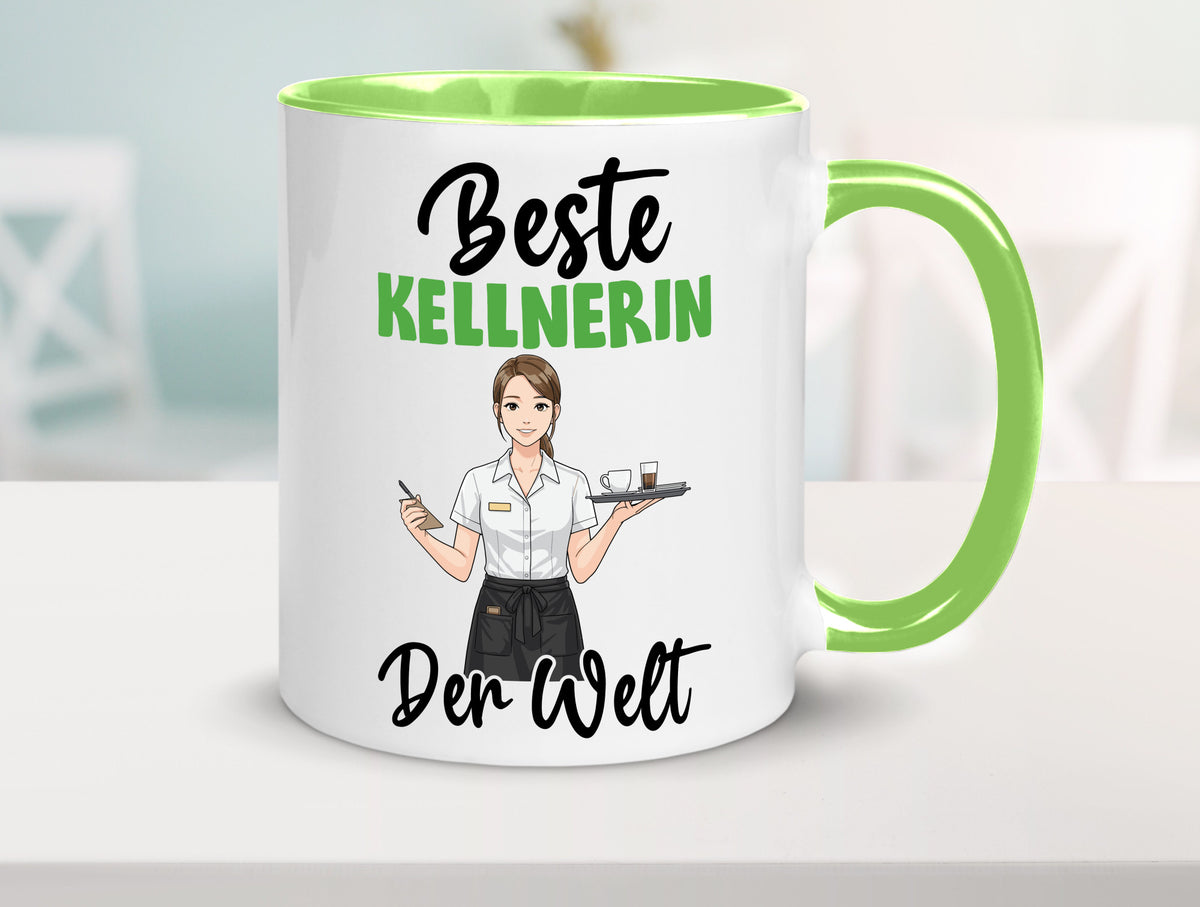 Beste Kellnerin | Beruf kellnern Bedienung v2 Humor Arbeit Kollegen Büro Tasse